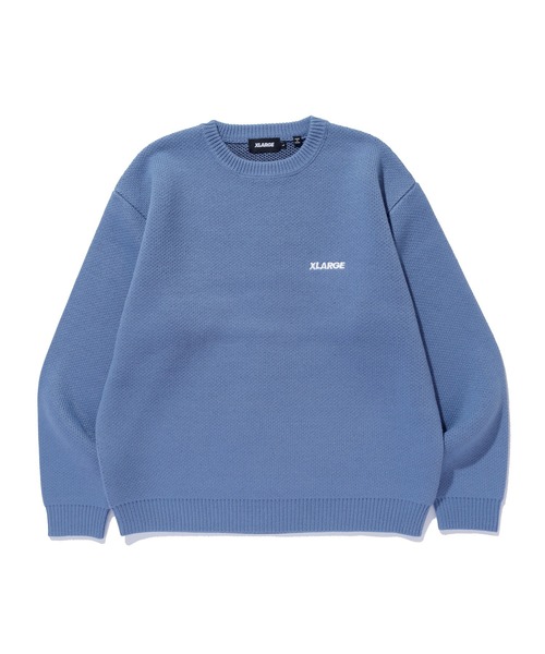 XLARGE(エクストララージ)の「ONE CHU CREWNECK KNIT SWEATER(ニット/セーター・メンズ・ブルー/ブラック・M/L/S/XL)」の3枚目の写真