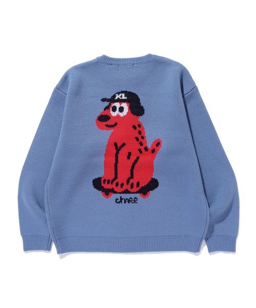 XLARGE(エクストララージ)の「ONE CHU CREWNECK KNIT SWEATER(ニット/セーター・メンズ・ブルー/ブラック・M/L/S/XL)」の4枚目の写真