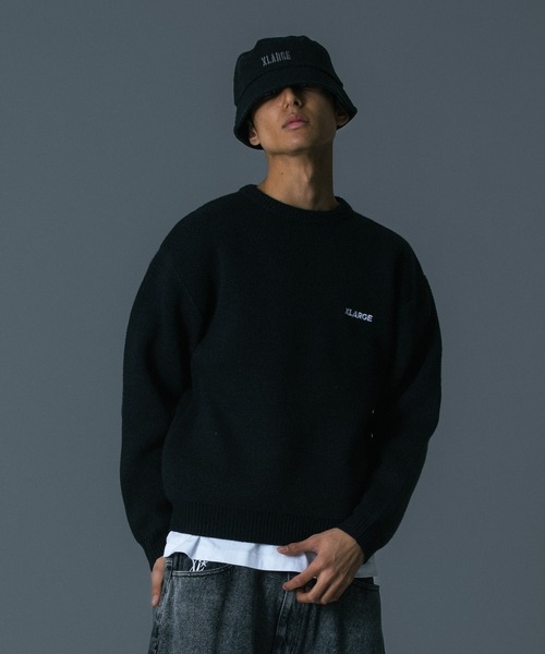 XLARGE(エクストララージ)の「ONE CHU CREWNECK KNIT SWEATER(ニット/セーター・メンズ・ブルー/ブラック・M/L/S/XL)」の12枚目の写真