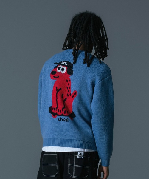 XLARGE(エクストララージ)の「ONE CHU CREWNECK KNIT SWEATER(ニット/セーター・メンズ・ブルー/ブラック・M/L/S/XL)」の16枚目の写真