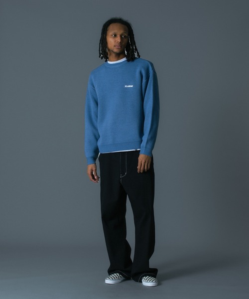 XLARGE(エクストララージ)の「ONE CHU CREWNECK KNIT SWEATER(ニット/セーター・メンズ・ブルー/ブラック・M/L/S/XL)」の17枚目の写真