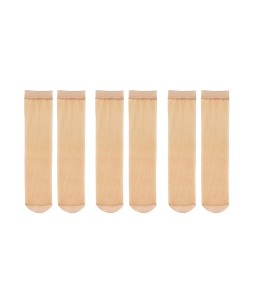 無印良品（ムジルシリョウヒン）の「婦人　ソフトタイプ・１７デニール　ひざ下丈ストッキング（３足組）（タイツ/ストッキング・レディース・ベージュ系1/ベージュ系・23-25cm）」の2枚目の写真