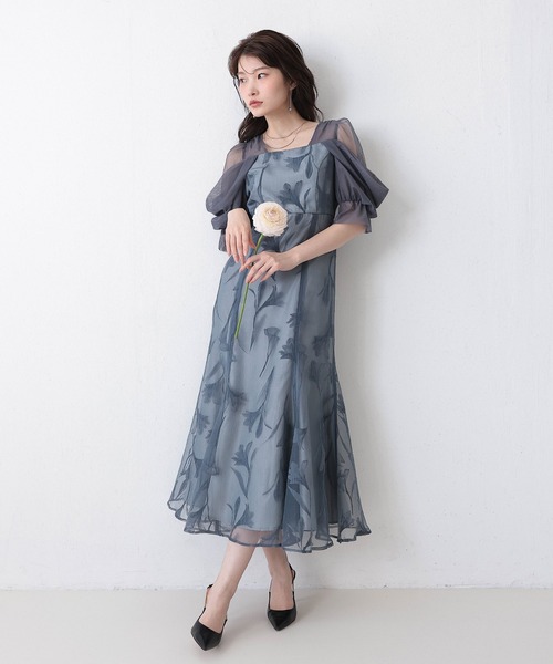 Kana(カナ)の「フロッキーレースオフショルダー風スリーブAラインワンピースドレス パーティー 結婚式 お呼ばれ オケージョン(ドレス・レディース・ブラウン/ブラック/ネイビー・M)」の21枚目の写真