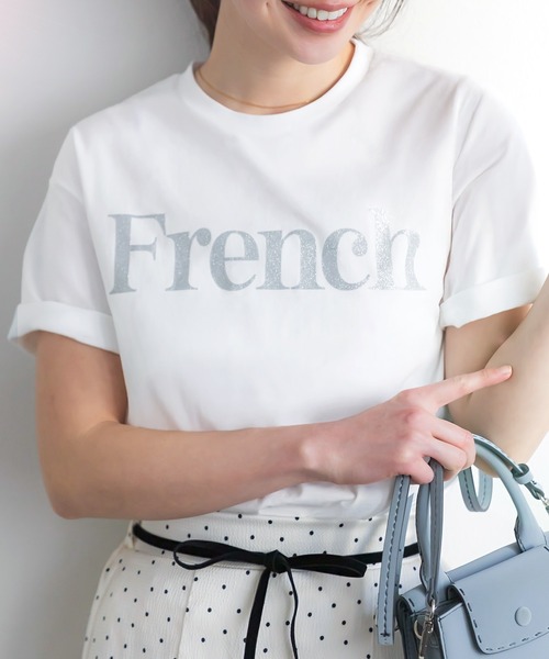 coca(coca)(コカ)の「ラメロゴ半袖Tシャツ(Tシャツ/カットソー・レディース・B/A・M/L/S)」の2枚目の写真