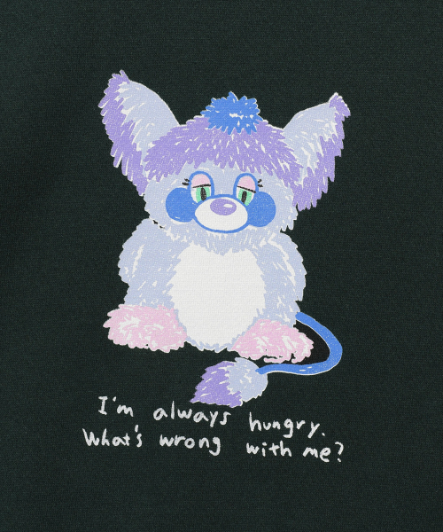 NICE GHOST CLUB(ナイスゴーストクラブ)の「HUNGRY DOLL HOODIE_CHARCOAL(NG2DFUM411A)(パーカー・レディース・その他・M/S/L)」の5枚目の写真