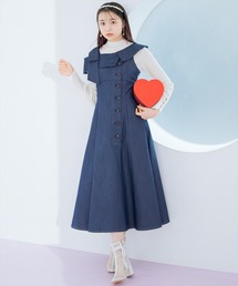 WILLSELECTION（ウィルセレクション）の「アシンメトリーリボンショルダーワンピース（ジャンパースカート）」