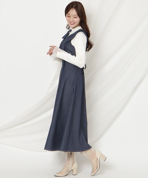 WILLSELECTION(ウィルセレクション)の「アシンメトリーリボンショルダーワンピース(ワンピース・レディース・ブラック/ネイビー/ベージュ/ピンク・FREE)」の20枚目の写真