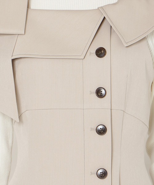 WILLSELECTION(ウィルセレクション)の「アシンメトリーリボンショルダーワンピース(ワンピース・レディース・ブラック/ネイビー/ベージュ/ピンク・FREE)」の8枚目の写真