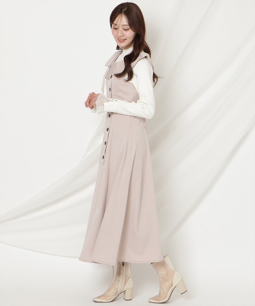 WILLSELECTION(ウィルセレクション)の「アシンメトリーリボンショルダーワンピース(ワンピース・レディース・ブラック/ネイビー/ベージュ/ピンク・FREE)」の11枚目の写真
