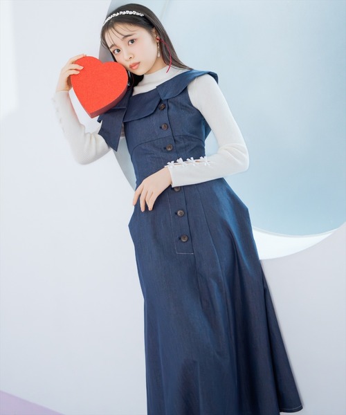WILLSELECTION(ウィルセレクション)の「アシンメトリーリボンショルダーワンピース(ワンピース・レディース・ブラック/ネイビー/ベージュ/ピンク・FREE)」の17枚目の写真
