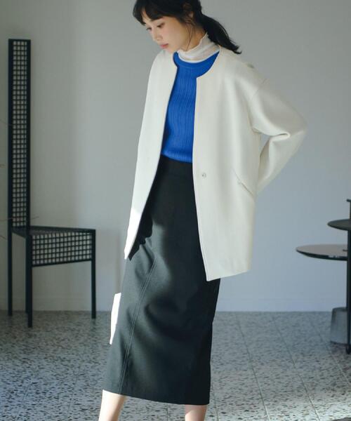 grove（グローブ）の「【貴島明日香さん着用】ハイパーストレッチナロースカート（スカート・レディース・ネイビー/ブラック/モスグリーン・02/05/04/03/01）」の6枚目の写真