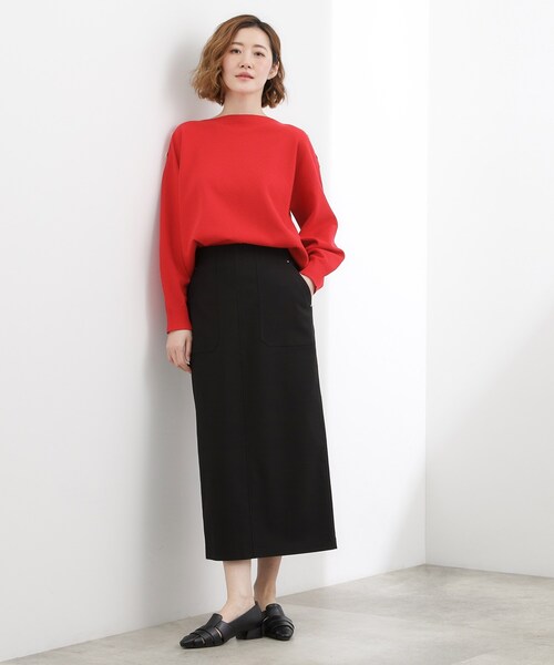 grove（グローブ）の「【貴島明日香さん着用】ハイパーストレッチナロースカート（スカート・レディース・ネイビー/ブラック/モスグリーン・02/05/04/03/01）」の8枚目の写真