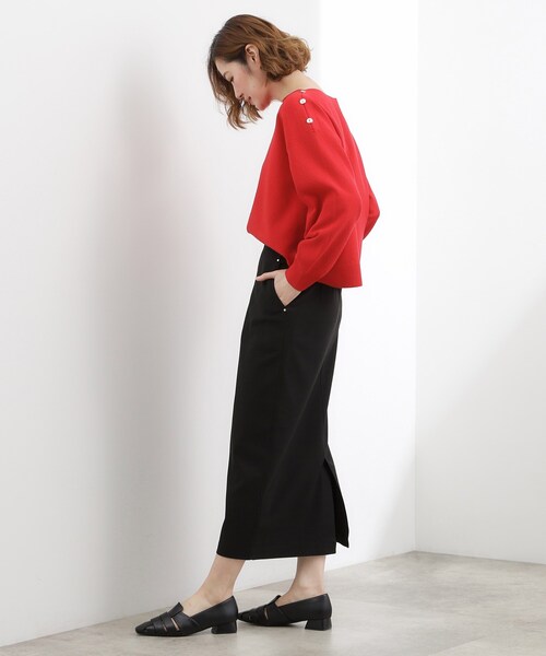 grove（グローブ）の「【貴島明日香さん着用】ハイパーストレッチナロースカート（スカート・レディース・ネイビー/ブラック/モスグリーン・02/05/04/03/01）」の9枚目の写真