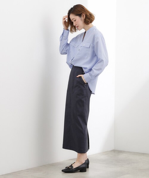 grove（グローブ）の「【貴島明日香さん着用】ハイパーストレッチナロースカート（スカート・レディース・ネイビー/ブラック/モスグリーン・02/05/04/03/01）」の17枚目の写真