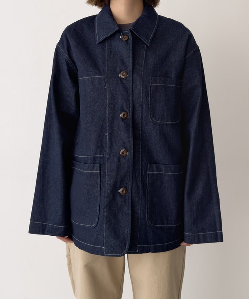 CANAL JEAN（キャナルジーン）の「Lakey Park　コットンカバーオール（カバーオール・レディース・インディゴブルー・ONE SIZE）」の5枚目の写真