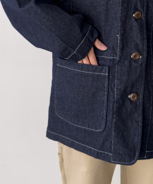 CANAL JEAN（キャナルジーン）の「Lakey Park　コットンカバーオール（カバーオール・レディース・インディゴブルー・ONE SIZE）」の3枚目の写真