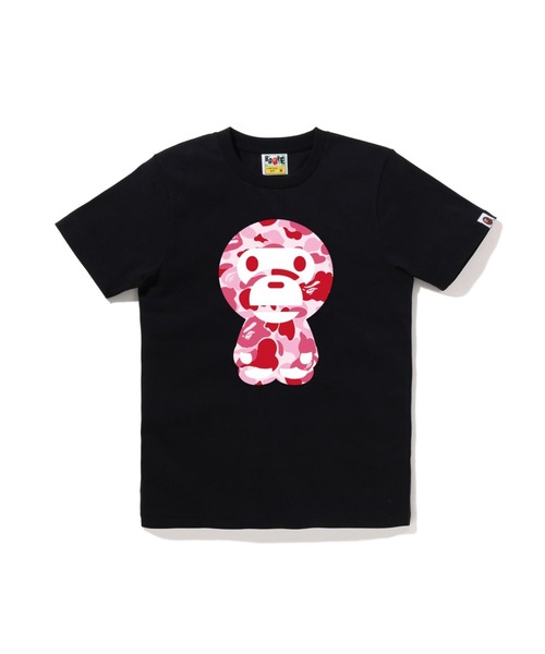 A BATHING APE(アベイシングエイプ)の「ABC CAMO BIG BABY MILO TEE(Tシャツ/カットソー・レディース・ホワイト×グリーン/ホワイト×ブルー/ブラック×グリーン/ホワイト×ピンク/ブラック×ブルー/ブラック×ピンク・XX-SMALL/MEDIUM/X-SMALL/SMALL)」の6枚目の写真