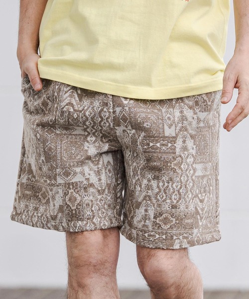 CAMBIO(カンビオ)の「mp14670-Gothic Jacquard Short Pants ショートパンツ(CAM26SS-005)(その他パンツ・メンズ・ブラウン系その他/ベージュ系その他/ブラック×ホワイト・L/M/S)」の3枚目の写真