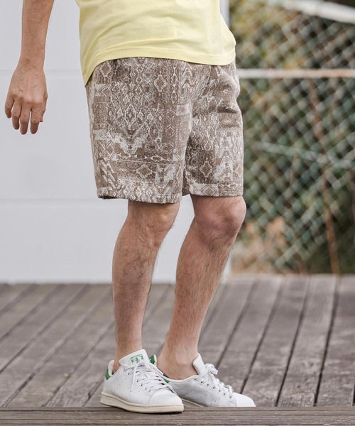 CAMBIO(カンビオ)の「mp14670-Gothic Jacquard Short Pants ショートパンツ(CAM26SS-005)(その他パンツ・メンズ・ブラウン系その他/ベージュ系その他/ブラック×ホワイト・L/M/S)」の12枚目の写真