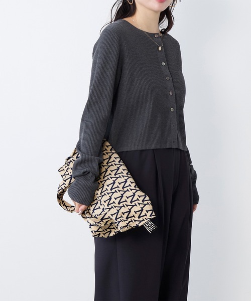 BINDU（ビンドゥー）の「【BINDU】ジャカードアウトステッチトートバッグ- JNY JQ SMALL REVERSE TOTE（トートバッグ・レディース・マルチ・FREE）」の6枚目の写真
