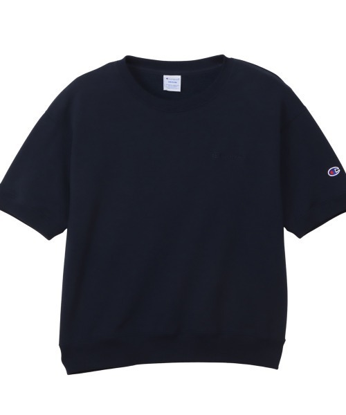 Champion(チャンピオン)の「チャンピオン SHORT SLEEVE SWEATSHIRT(Tシャツ/カットソー・レディース・ネイビー/ダークグリーン/オフホワイト・M/L)」の3枚目の写真