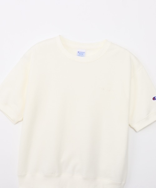 Champion(チャンピオン)の「チャンピオン SHORT SLEEVE SWEATSHIRT(Tシャツ/カットソー・レディース・ネイビー/ダークグリーン/オフホワイト・M/L)」の4枚目の写真