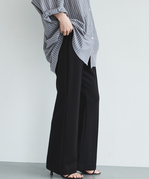 Doux archives(ドゥアルシーヴ)の「多機能センターシームソフトリブパンツ(その他パンツ・レディース・ブラック/グレイッシュベージュ・FREE)」の8枚目の写真