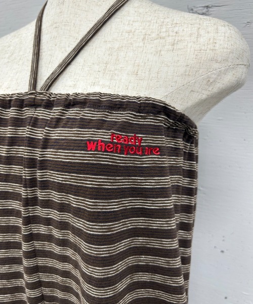 PROVOKE （プロヴォーク）の「BORDER COMBINATION（サロペット/オーバーオール・レディース・ベージュ・FREE）」の7枚目の写真