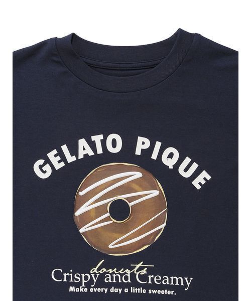 gelato pique（ジェラートピケ）の「【KIDS】ドーナツワンポイントプリントTシャツ（ルームウェア/パジャマ・キッズ・ネイビー・90/100/110/120）」の8枚目の写真
