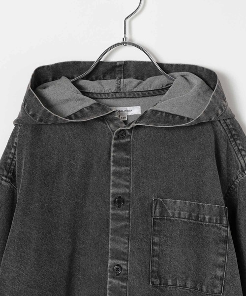 GLOBAL WORK(グローバルワーク)の「GOODデニムフードシャツ/637839(シャツ/ブラウス・キッズ・ブルー/ブラック・130cm/160cm/150cm/140cm)」の16枚目の写真