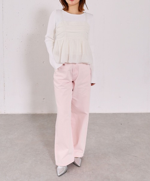 archives（アルシーヴ）の「カラーストレートデニム（デニムパンツ・レディース・ピンク/ネイビー/ブルー・SMALL/MEDIUM）」の10枚目の写真