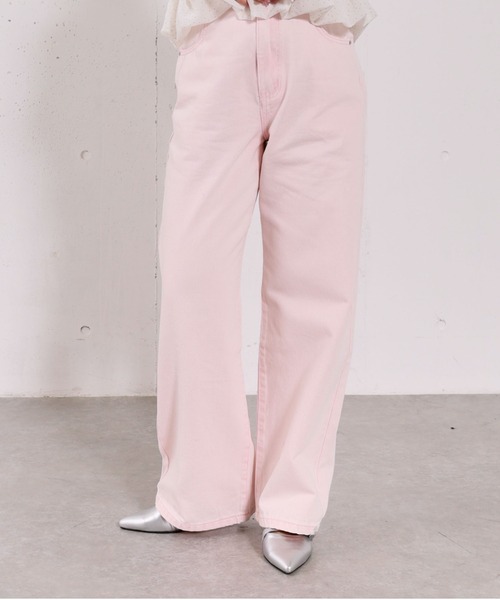 archives（アルシーヴ）の「カラーストレートデニム（デニムパンツ・レディース・ピンク/ネイビー/ブルー・SMALL/MEDIUM）」の4枚目の写真