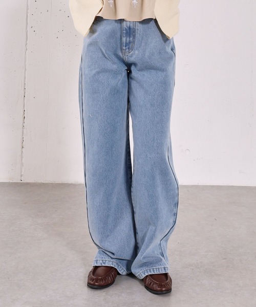 archives（アルシーヴ）の「カラーストレートデニム（デニムパンツ・レディース・ピンク/ネイビー/ブルー・SMALL/MEDIUM）」の15枚目の写真