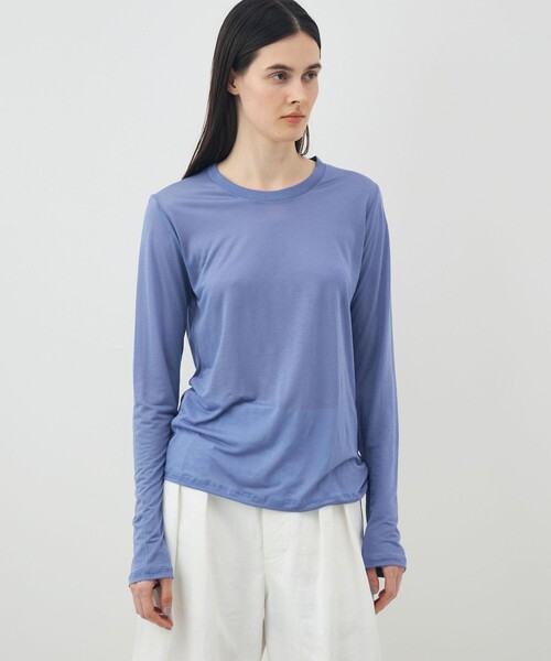 BASERANGE（ベースレンジ）の「BASERANGE LONG SLEEVE TEE（Tシャツ/カットソー・レディース・ブルー・S）」の3枚目の写真