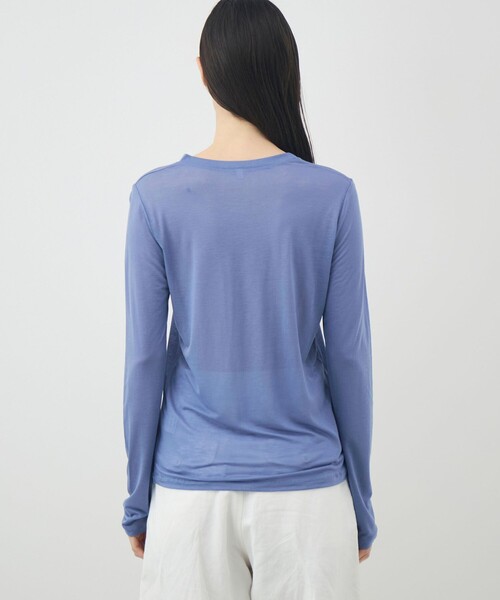 BASERANGE（ベースレンジ）の「BASERANGE LONG SLEEVE TEE（Tシャツ/カットソー・レディース・ブルー・S）」の5枚目の写真