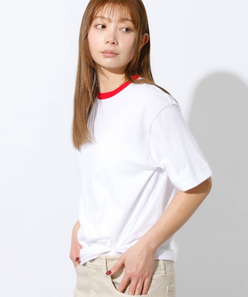 HANES（ヘインズ）の「【HANES/ヘインズ】リバーシブルTシャツ by THE DODO JEAN / HW1-D702（Tシャツ/カットソー・レディース・レッド/ホワイト/ブラック・フリー）」の3枚目の写真