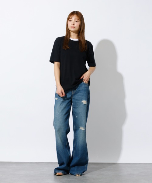 HANES（ヘインズ）の「【HANES/ヘインズ】リバーシブルTシャツ by THE DODO JEAN / HW1-D702（Tシャツ/カットソー・レディース・レッド/ホワイト/ブラック・フリー）」の12枚目の写真