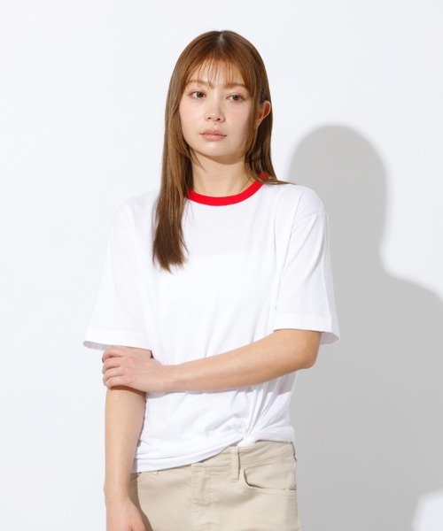HANES（ヘインズ）の「【HANES/ヘインズ】リバーシブルTシャツ by THE DODO JEAN / HW1-D702（Tシャツ/カットソー・レディース・レッド/ホワイト/ブラック・フリー）」の21枚目の写真