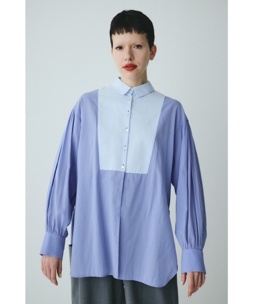 HeRIN.CYE(ヘリンドットサイ)の「Round hem shirt ラウンドヘムシャツ(シャツ/ブラウス・レディース・ブルー/オフホワイト/ブラック・FREE)」の11枚目の写真