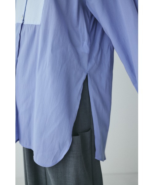 HeRIN.CYE(ヘリンドットサイ)の「Round hem shirt ラウンドヘムシャツ(シャツ/ブラウス・レディース・ブルー/オフホワイト/ブラック・FREE)」の12枚目の写真