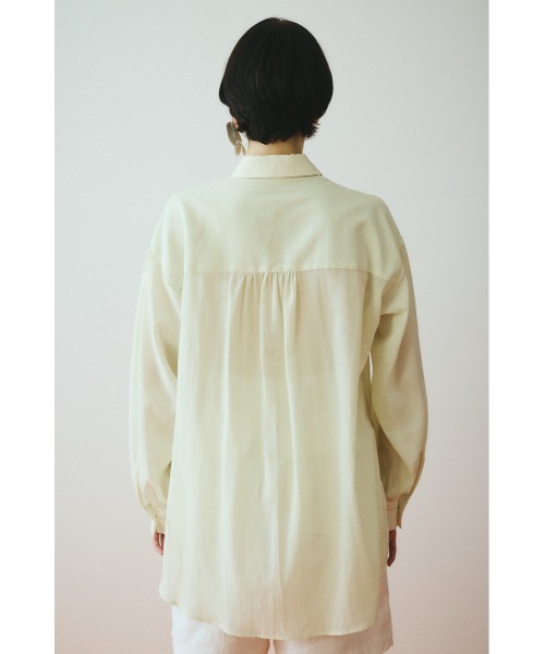 HeRIN.CYE(ヘリンドットサイ)の「Round hem shirt ラウンドヘムシャツ(シャツ/ブラウス・レディース・ブルー/オフホワイト/ブラック・FREE)」の16枚目の写真