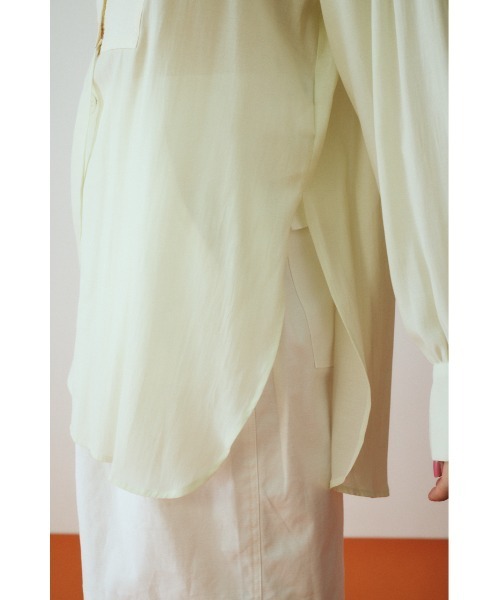 HeRIN.CYE(ヘリンドットサイ)の「Round hem shirt ラウンドヘムシャツ(シャツ/ブラウス・レディース・ブルー/オフホワイト/ブラック・FREE)」の19枚目の写真