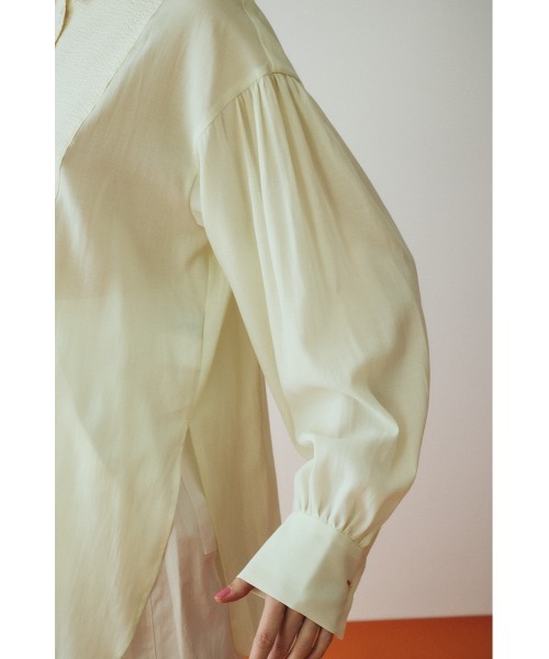 HeRIN.CYE(ヘリンドットサイ)の「Round hem shirt ラウンドヘムシャツ(シャツ/ブラウス・レディース・ブルー/オフホワイト/ブラック・FREE)」の20枚目の写真