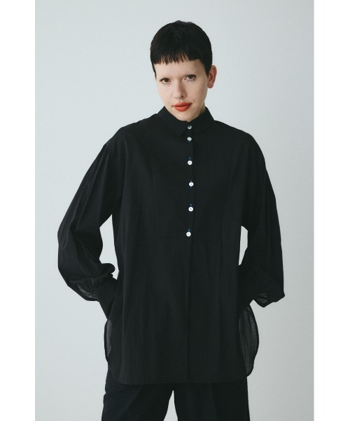 HeRIN.CYE(ヘリンドットサイ)の「Round hem shirt ラウンドヘムシャツ(シャツ/ブラウス・レディース・ブルー/オフホワイト/ブラック・FREE)」の7枚目の写真