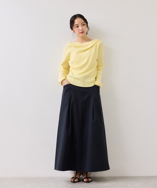 POLO BCS(ポロ ビーシーエス)の「【POLO BCS】タックフレアスカート(スカート・レディース・ベージュ/ネイビー・M/S)」の12枚目の写真