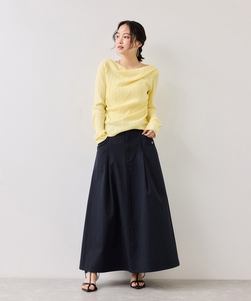 POLO BCS(ポロ ビーシーエス)の「【POLO BCS】タックフレアスカート(スカート・レディース・ベージュ/ネイビー・M/S)」の13枚目の写真