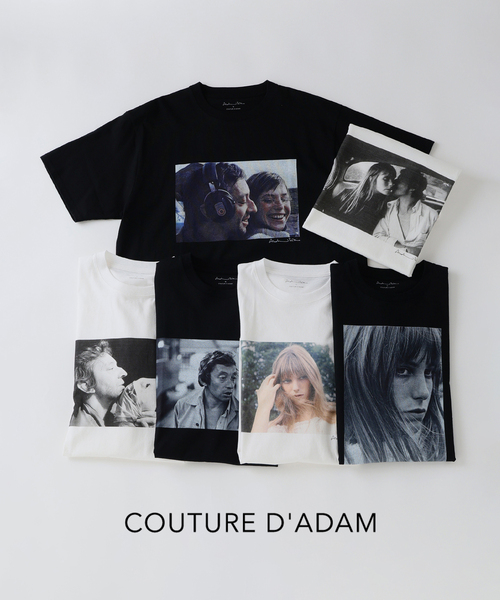 Couture d'adam（クチュールドアダム）の「COUTURE D’ADAM (クチュール ド アダム) Jane&Serge at Beach Tシャツ（Tシャツ/カットソー・メンズ・ブラック/ホワイト・40/42）」の3枚目の写真