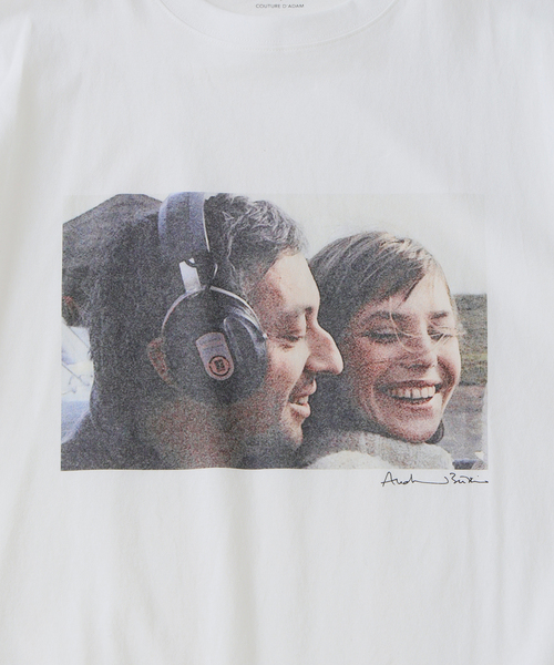 Couture d'adam（クチュールドアダム）の「COUTURE D’ADAM (クチュール ド アダム) Jane&Serge at Beach Tシャツ（Tシャツ/カットソー・メンズ・ブラック/ホワイト・40/42）」の4枚目の写真