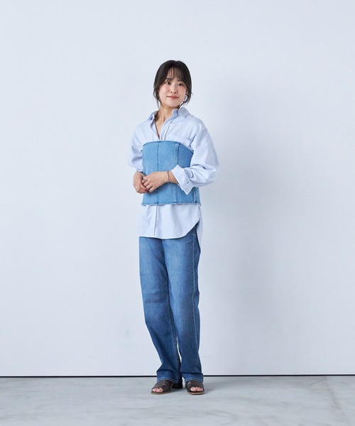 YANUK(ヤヌーク)の「Really Light ボーイズストレート"LEA"(デニムパンツ・レディース・ブルー・22inch/23inch/24inch/25inch/26inch)」の2枚目の写真