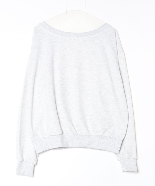 NUJOH（ヌゾ）の「One Shoulder Sweat Top / ワンショルダーウェットトップ（Tシャツ/カットソー・レディース・ブラック/ネイビー/ライトグレー/チャコールグレー・FREE）」の12枚目の写真